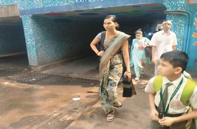 نوی ممبئی:جوئی نگر شرونے سب وے میں گٹر کے پانی سے راہ گیروں کو پریشانی